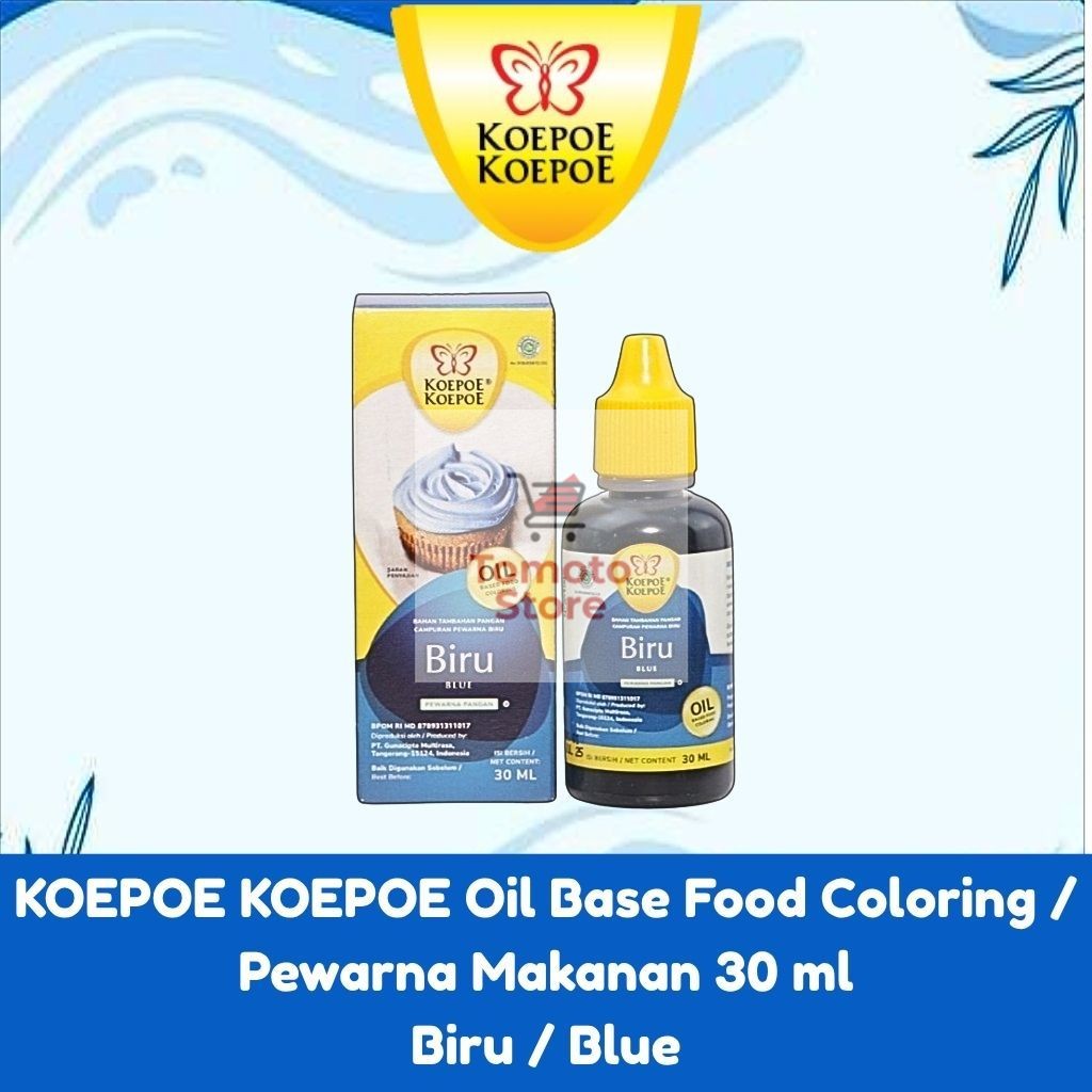 

✨ TOMOTOSTORE ✨ KOEPOE KOEPOE Oil Base Food Coloring / Pewarna Makanan Biru / Blue