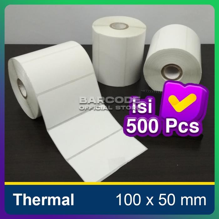 

TERLARIS! Label Thermal 100 x 50 (1 Line) Kertas Stiker Barcode 100x50 mm 500Pcs