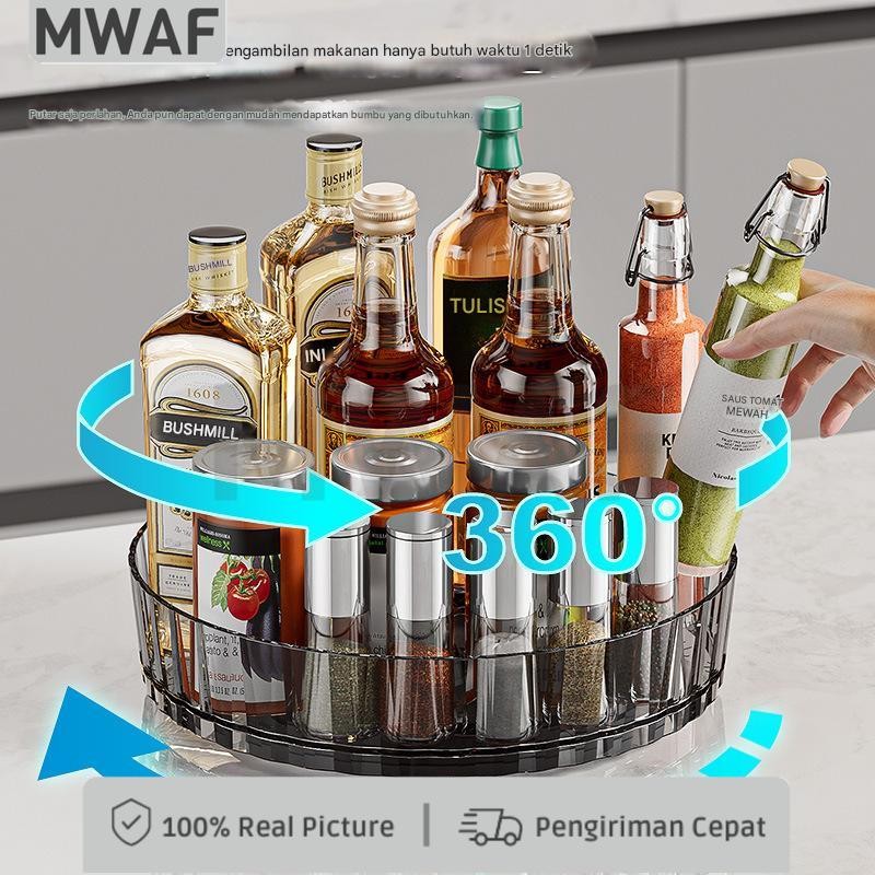 MWAF - Rak Kosmetik Putar 360 Derajat Aesthetic 21cm - Tempat Make Up Aesthetic Tray Aesthetic Rak S