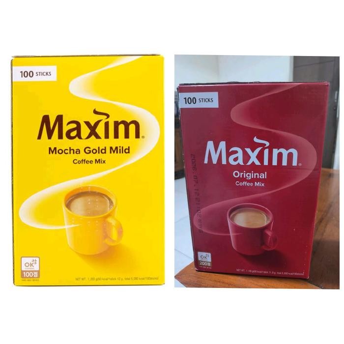 

Maxim coffee Korea isi 100 sachets Kopi - mocca kuning