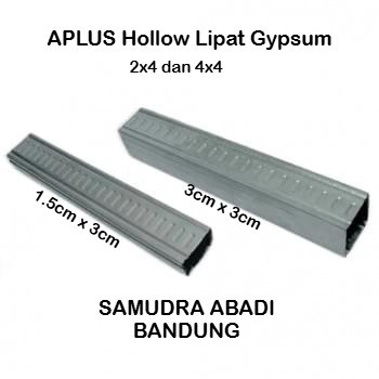 (per 1 meter) Holo Hollo Hollow Lipat Galvalum 4x4 2x4 Asli 1.5x3 dan 3x3 Plafon Gypsum Gipsum Ready