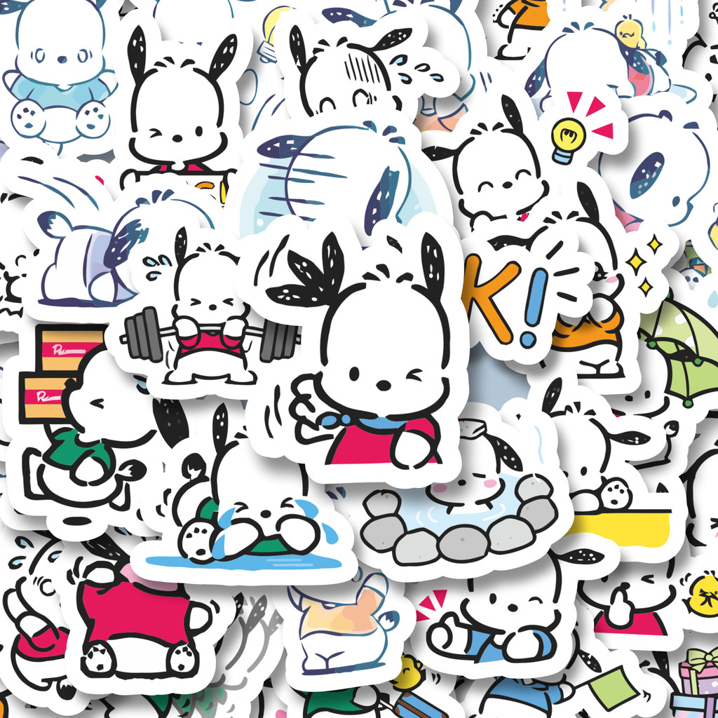 

100PCS Lucu Stiker Kartun Pochacco Versi 1 Stiker Aesthetic Stiker Anti Air Stikers Berperekat Waterproof sticker decal buat Motor Helm Buku Journal Koper Casing HP Laptop Botol Minum Hadiah anak