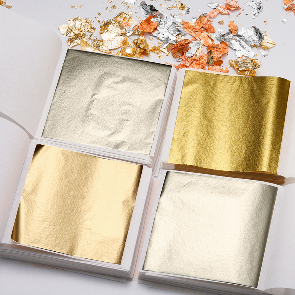 

100-200sheets Imitation Gold Foil Paper Leaf Gilding DIY Epoxy Resin Mold Jewelry Making Filling Decorate Resin Crafts Tool