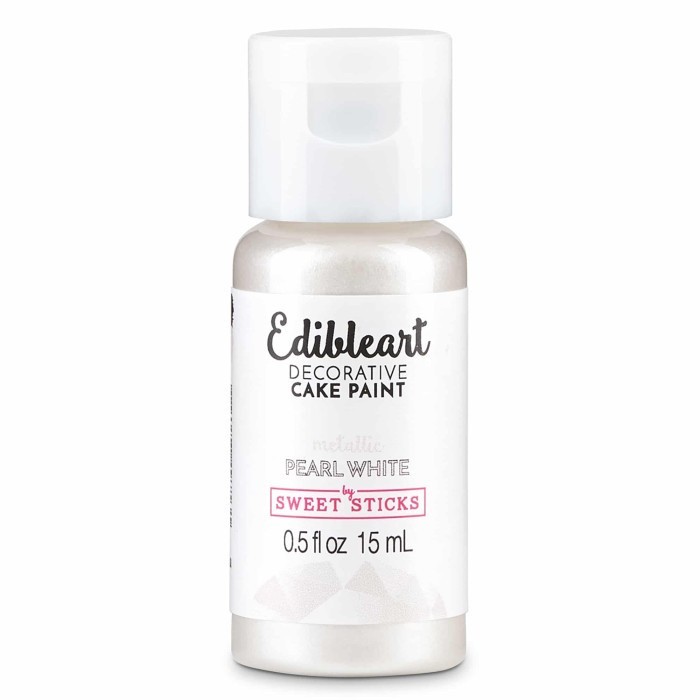 

Pearl White Edible Art Paint Sweet Sticks Cake Kue Pewarna 15 ml