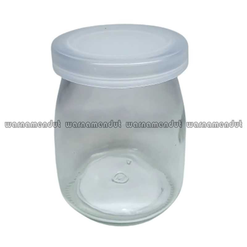 

Stoples makanan selai puding kaca tutup plastik 200ml WMO AT051
