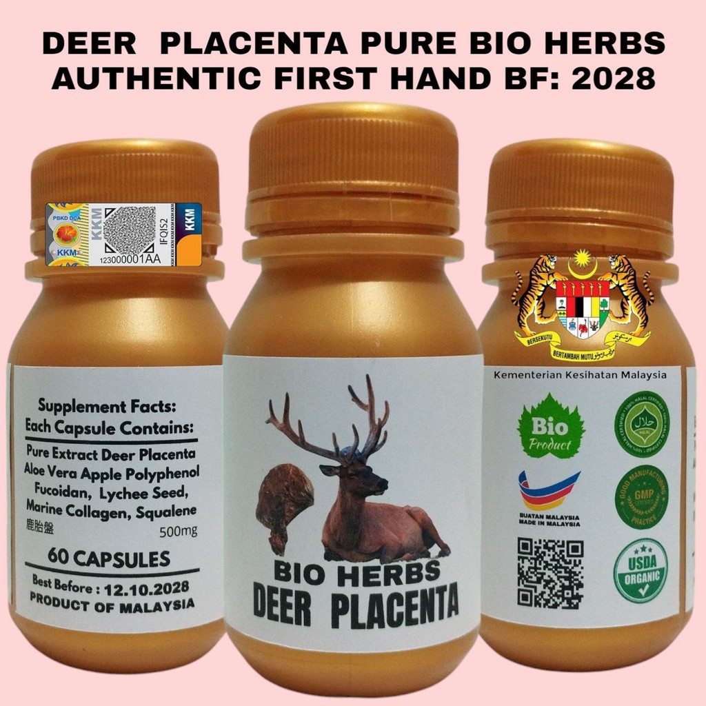 PURE PLASENTA RUSA EXTRACT DEER PLASENTA BIO HERBS PREMIUM ORIGINAL IMPORT