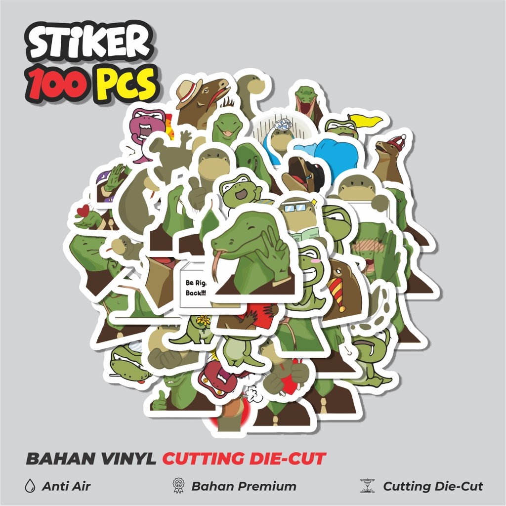 

Terbaru! 50 pcs Sticker Hewan Komodo Dekorasi Lucu Kreatif untuk Notebook, Skateboard, HP