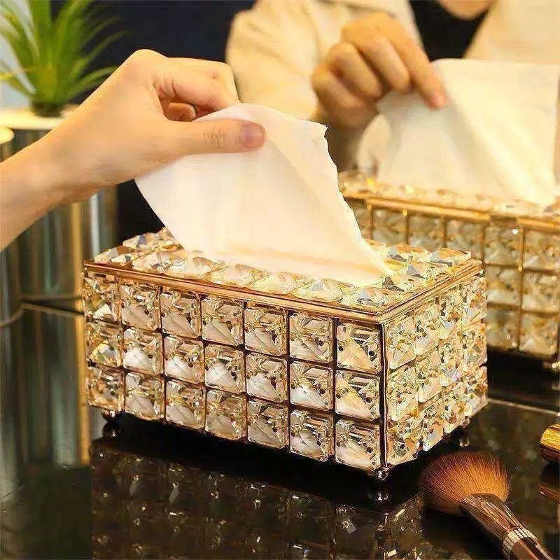(Garansi Kristal) Kotak Tisu Mewah Tempat Tisu Kotak Makeup