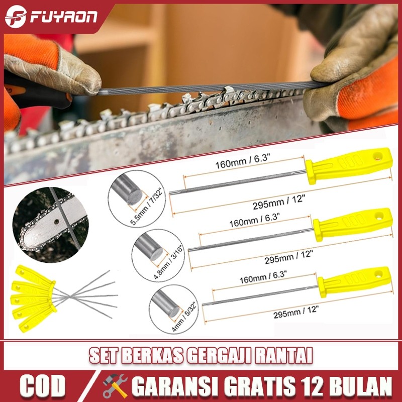 BISA COD FUYAON Set alat kikir gergaji/set alat kikir besi 3 bagian/set kikir besi diameter 4.0mm 4.