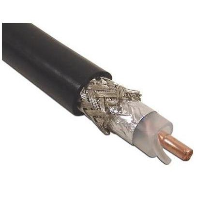 Belden 9913 Kabel Coaxial RG-8 Tembaga Tunggal Hitam USA RG8