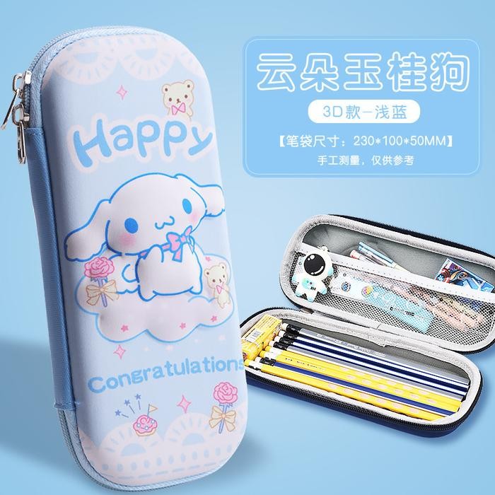 

AHHA Tempat Pensil Timbul 3D Karakter Sanrio ( Kuromi / Cinnamoroll / Melody ) / Unicorn / Bunny Kelinci - Cinnamoroll