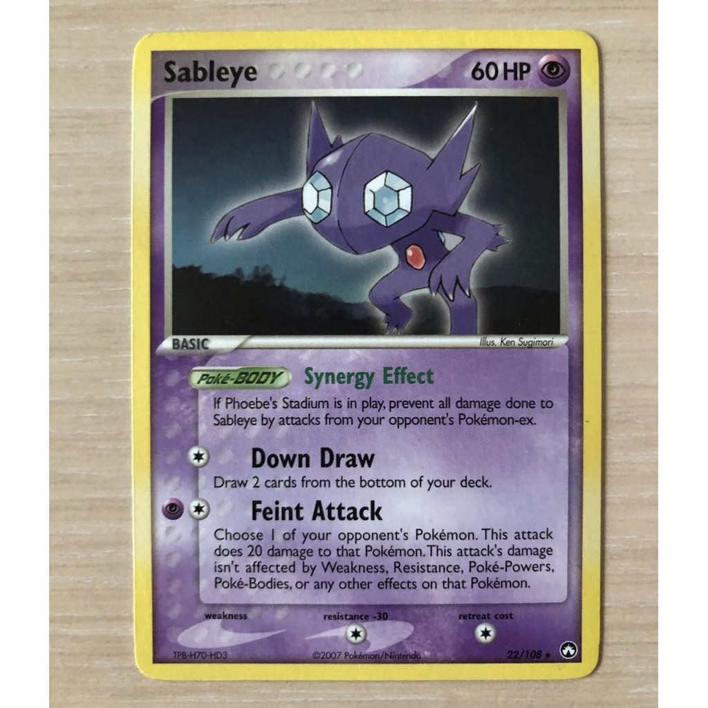 Sableye 22/108 Rare Pokemon TCG Card Alakazam Charizard Blastoise Ex