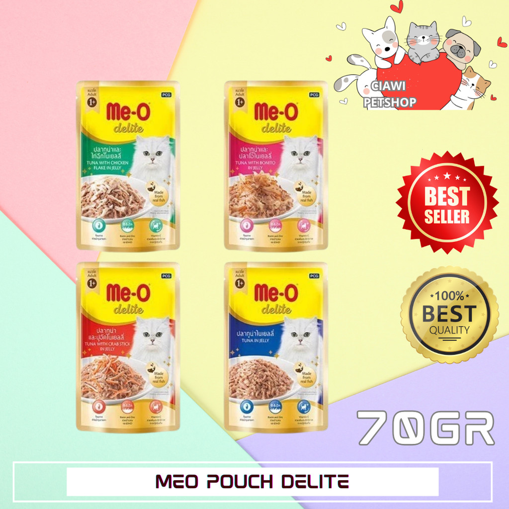 Meo Delite premium cat pouch 70gr - TUNA CRAB