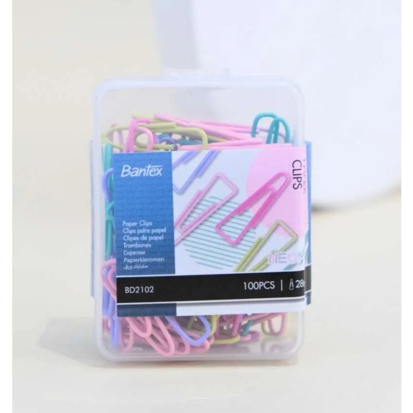 

Bantex paper clip pastel 100pcs BD2102