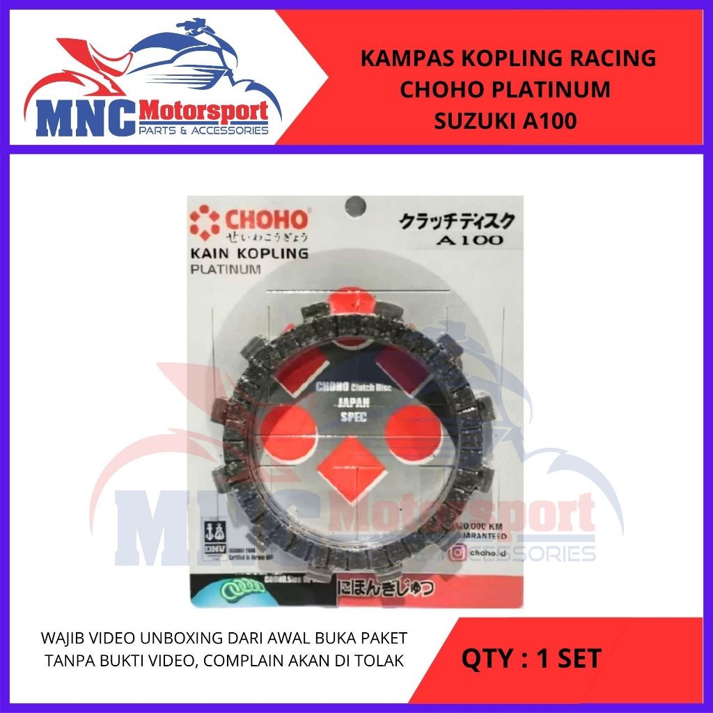 KAMPAS KOPLING CHOHO RACING PLATINUM SUZUKI A100 ALL TYPE