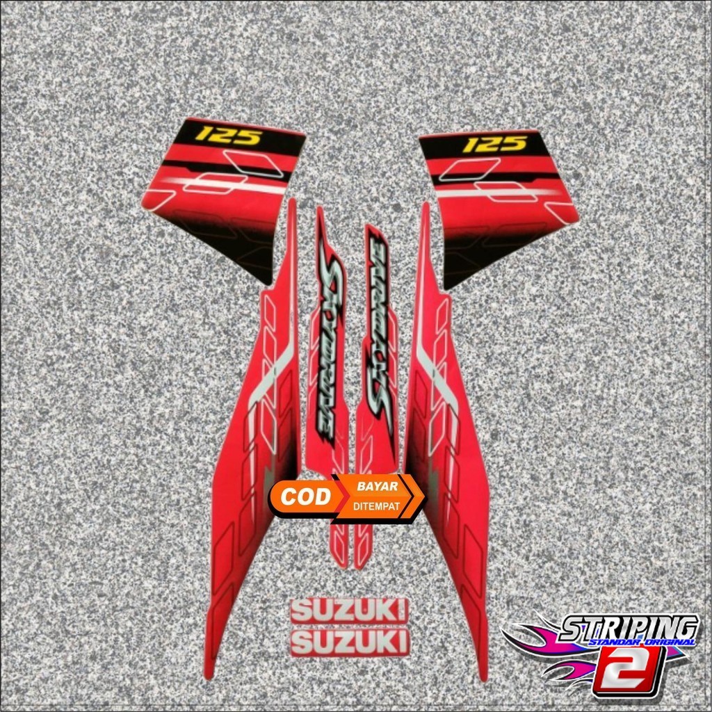 striping stiker SkyDrive merah