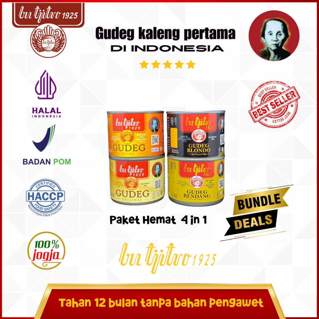 

Bu Tjitro 1925 PAHE 4 in 1 Paket Hemat/gudeg kaleng/gudeg jogja