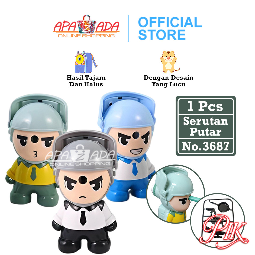 

Serutan Pensil Meja Motif [1 Pcs] / Rautan Pengserut Putar / Rawutan Serut No.3687