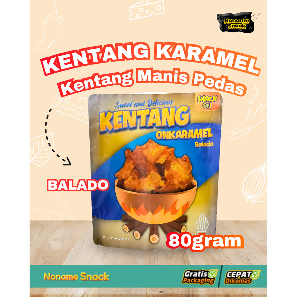 

Snack On Keripik Kentang Karamel Balado 80gr
