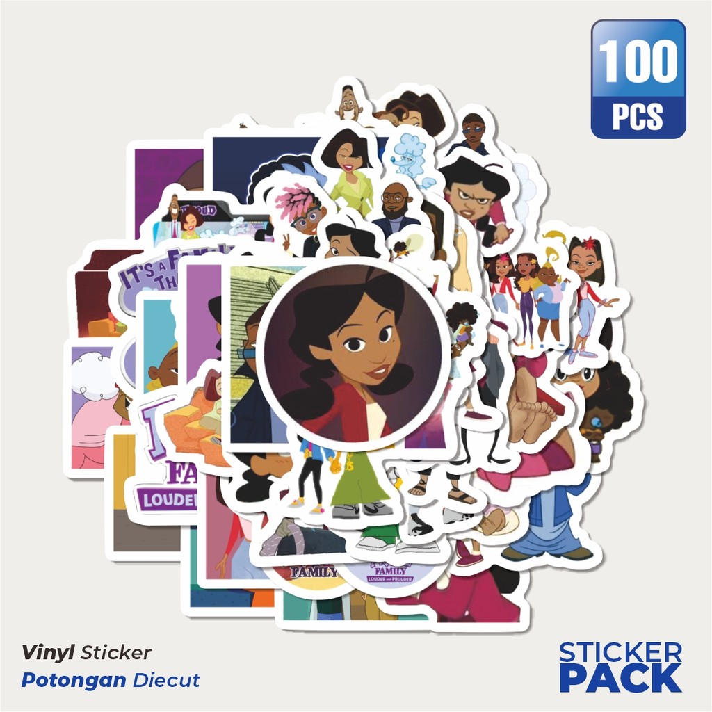 

Stiker Vinyl Sticker Kartun The Proud Family Sticker Waterproof Aesthetic- Untuk Laptop, Motor, dan Helm - Paper Stationery Pack