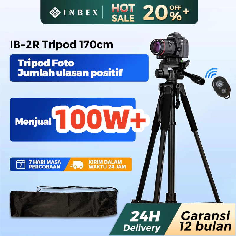 INBEX  Tripod Kamera 170cm Tongsis hp multifungsi 140cm/130cm IB-2R 3520 Remote Bluetooth untuk Smar