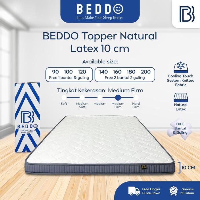 Beddo Mattress Latex Topper 10cm - 90x200