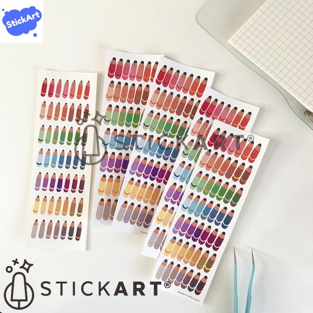 

[STICKART] Sticker Pencil/ Stiker Pensil untuk Dekorasi Jurnal BAHAN DAN KWALITAS PREMIUM