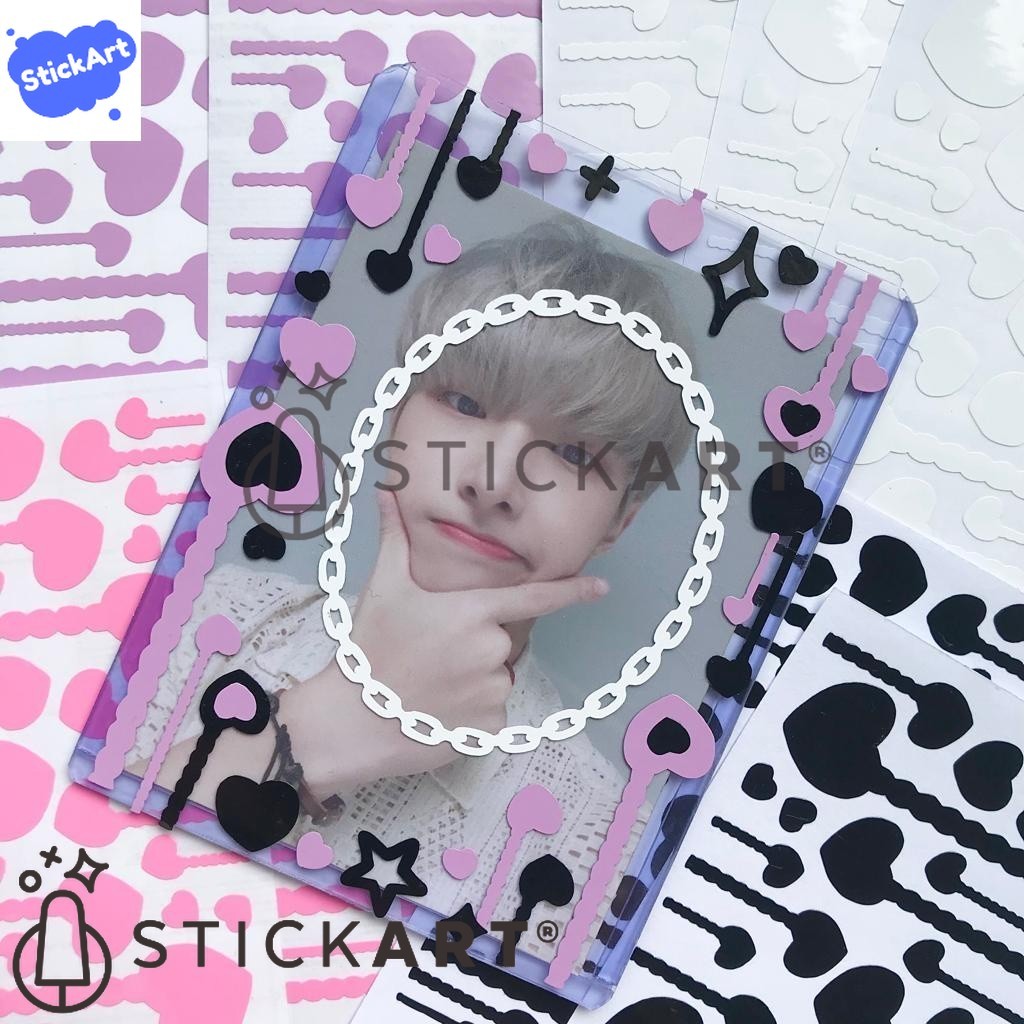 

[STICKART] Stiker Dekorasi KPOP Toploader/ Sticker POLCO Bentuk Hati BAHAN DAN KWALITAS PREMIUM