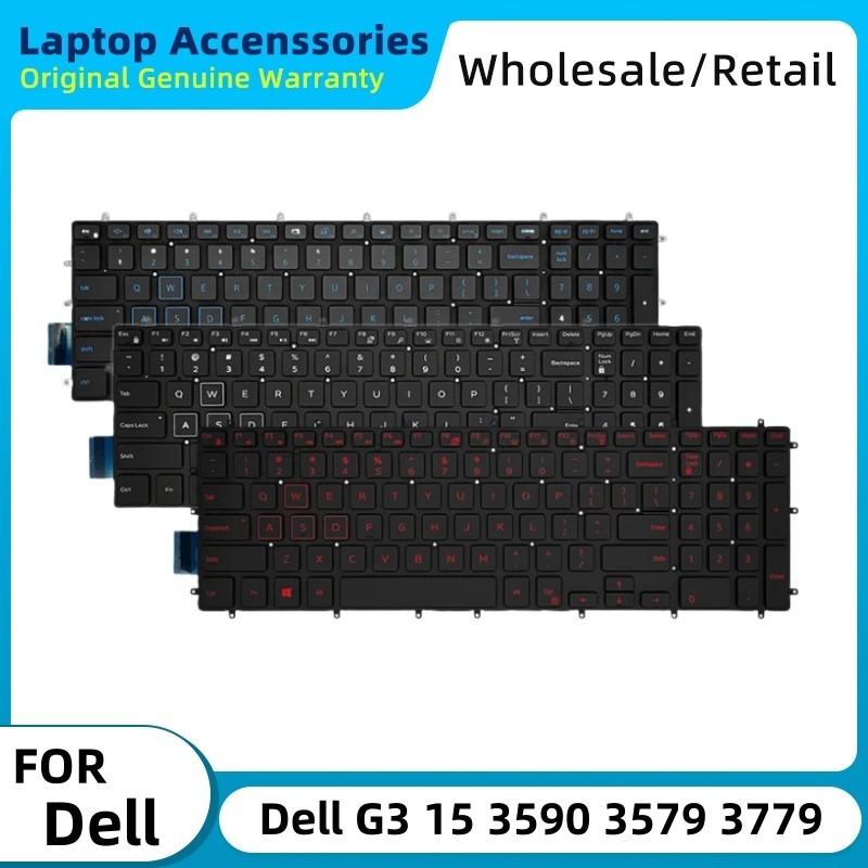 New Laptop Keyboard Original For Dell G3 15 3590 3579 3779 G5 15 5590 US Backlit Keyboard Replacemen