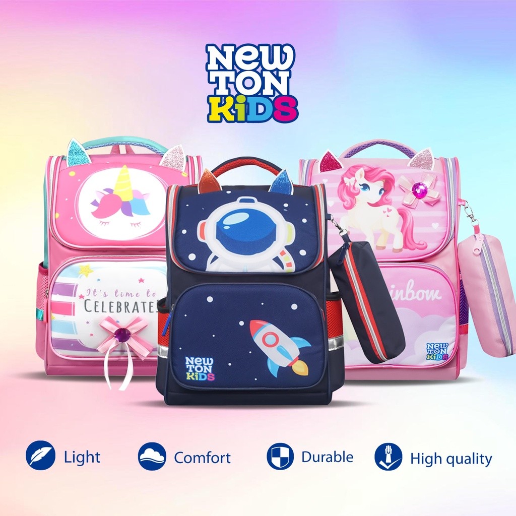 BROMSUNSHOP  Newtonkids - Tas Sekolah Anak Susun Paud-TK Laki-Laki dan Perempuan Terbaru/Tas Ransel 