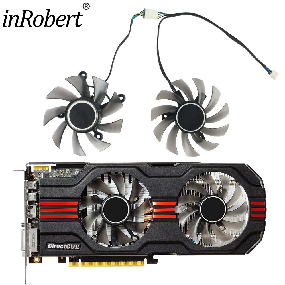 75mm T128010SH R128015SU 12V 5Pin Graphic Card Cooler Fans For ASUS Radeon HD 7850 Video Card Coolin