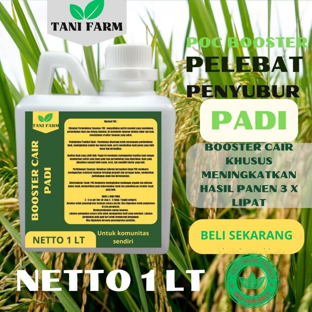 Pupuk Booster PADI Pupuk Cair PADI  Pupuk Semprot Untuk Tanaman dan PADI Pupuk Ajaib Perbanyak  Pane