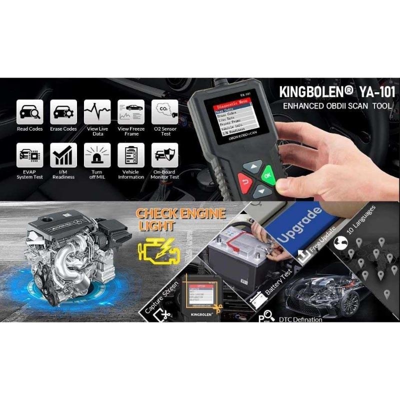 Pembaca  Diagnostik Mobil OBD2 Car Engine Scanner Tool - YA101co