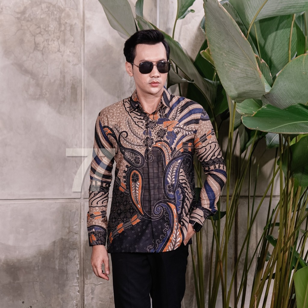 Batik 77 Motif SURYA Kemeja Lengan Panjang Kemeja Lengan Pendek Kemeja Pria Kemeja Batik