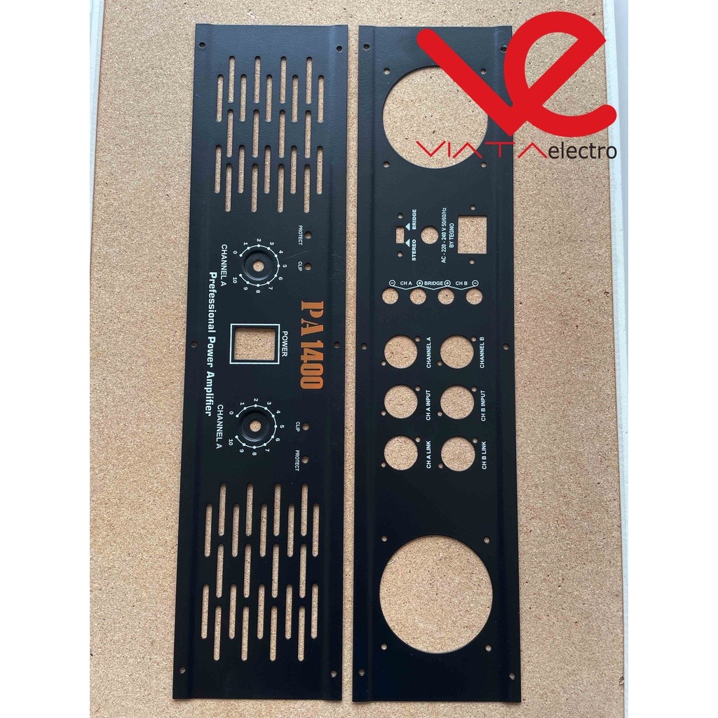 BOX PANEL PA1400  (1SET) PLAT COVER PA 1400 BOX PANEL DEPAN BELAKANG POWER AMPLIFIER ups stabilizerC