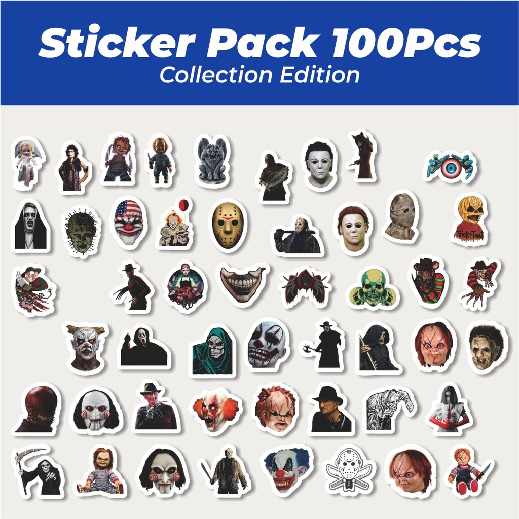 

Hot Sticker Halloween Horror Scream Sticker Lucu Anti Air Stikers Berperekat Waterproof Sticker Decal Buat Motor Helm Buku Journal Koper Casing HP Laptop Botol Minum