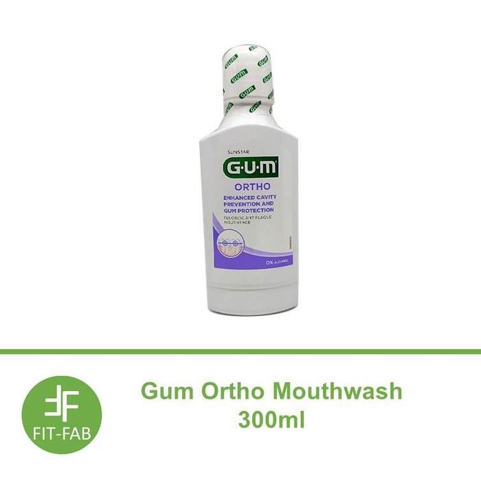 GUM Mouthrinse Mouthwash Ortho 300ml 300 ml mouth rinse wash