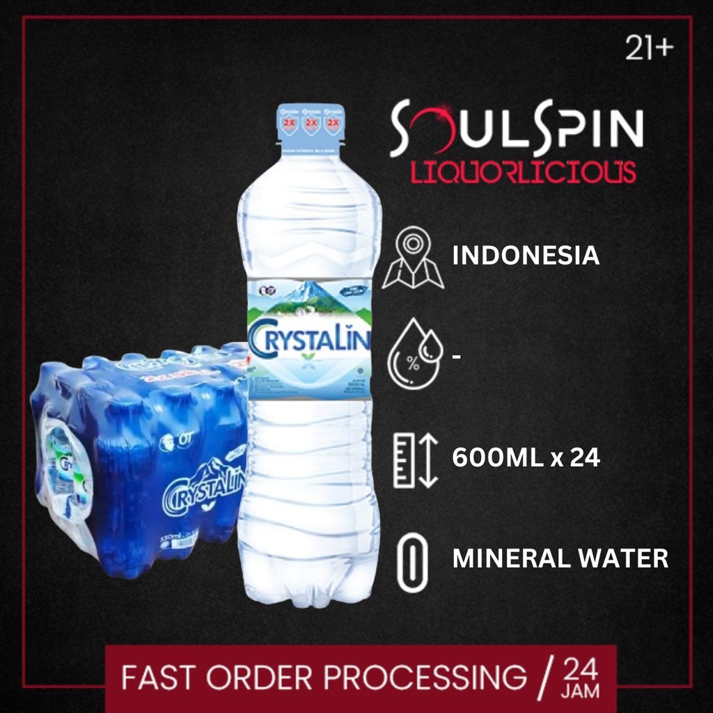 

Crystaline Air Mineral 600ml [ Dus isi 24 Botol ] Khusus Instan