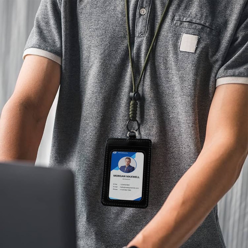 

Holder Name Tag Casing id card gantung kartu id Kulit sintetis universal