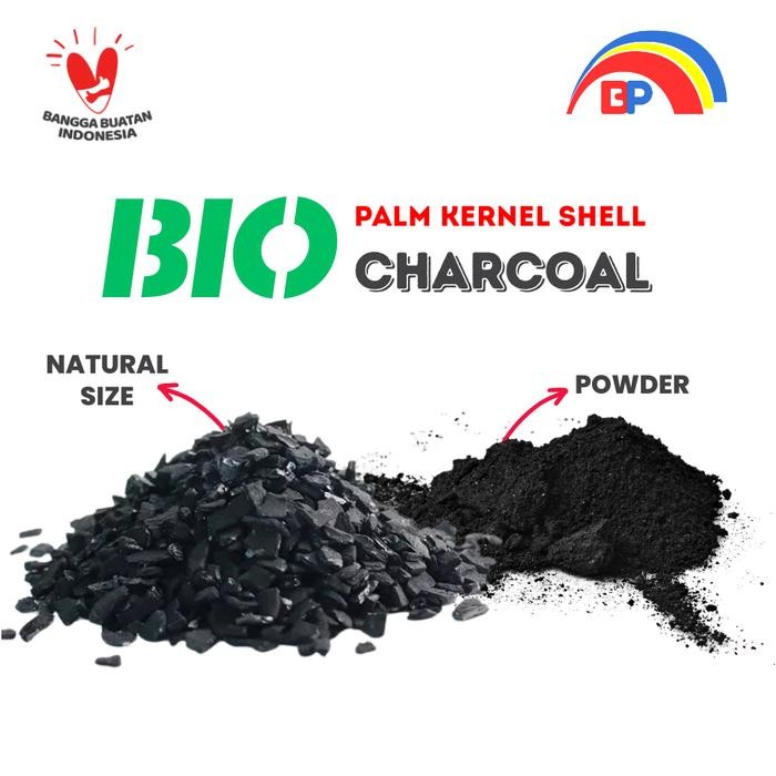 Arang Cangkang Sawit | Natural Size | Powder | 25 Kg | 10 Kg | 5 Kg - 5 Kg, Natural Size