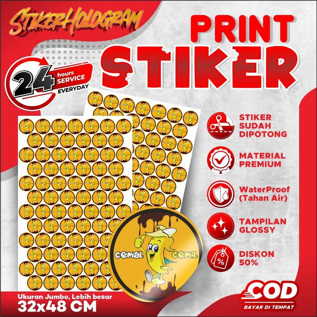 

Cetak Stiker Chromo A3+ Murah / Cetak Stiker Label Kemasan - Gratis Logo
