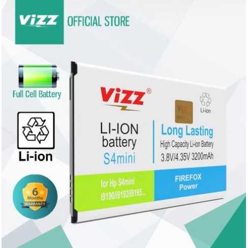 Vizz Battery Samsung S4 MINI Baterai Double Power Samsung S4 MINI ORI