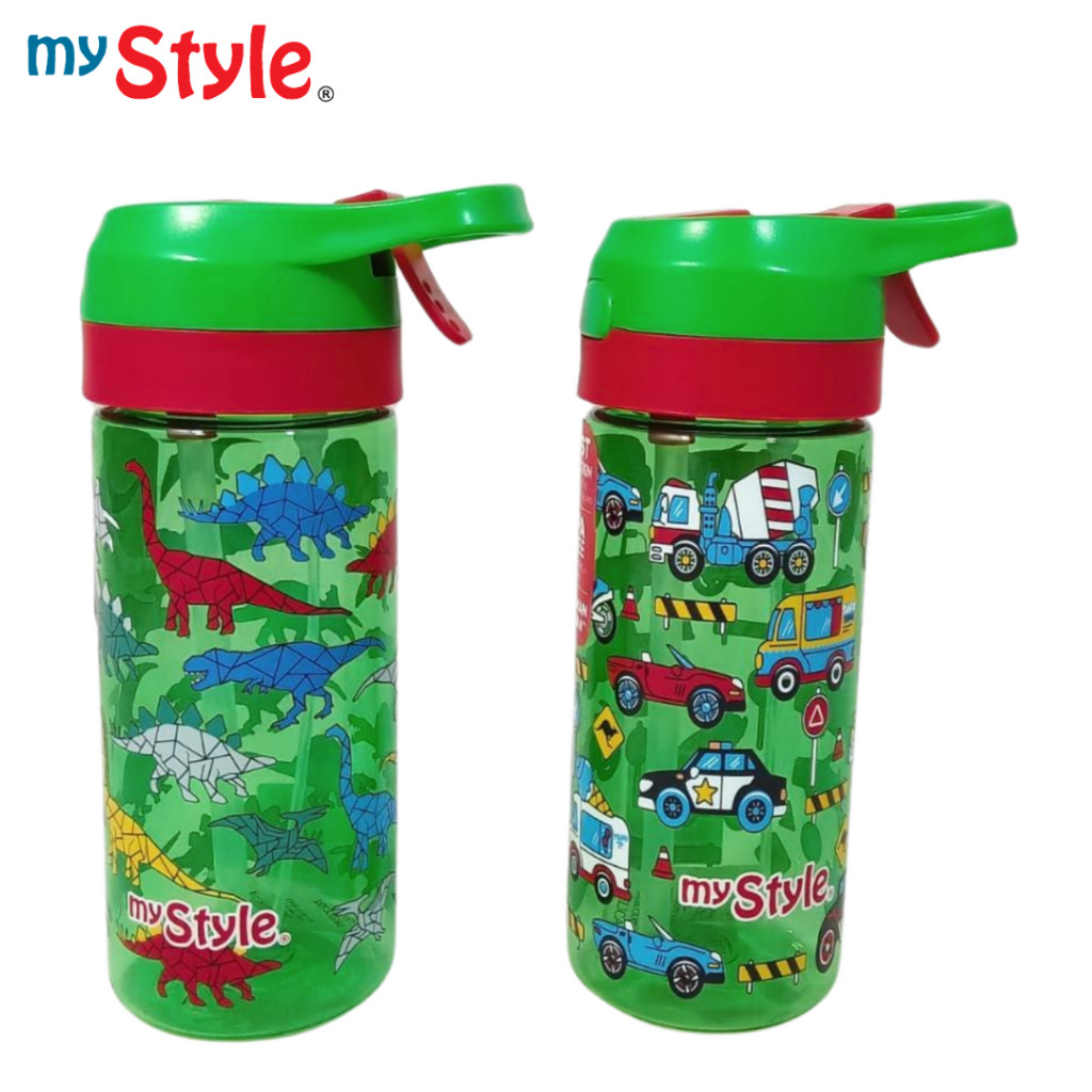 My Style TM 1156 Junior Mist Spray & Spout Drink TRITAN Bottle 450ml for - Boys Botol Minum Sedot Da