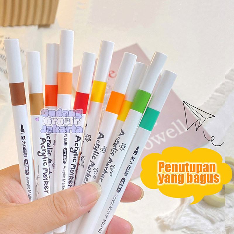 

Colors Pen Akrilik Marker Warna Cepat Kering Tahan Air Acrylic rMenggambar Kreativitas Seni Edukas