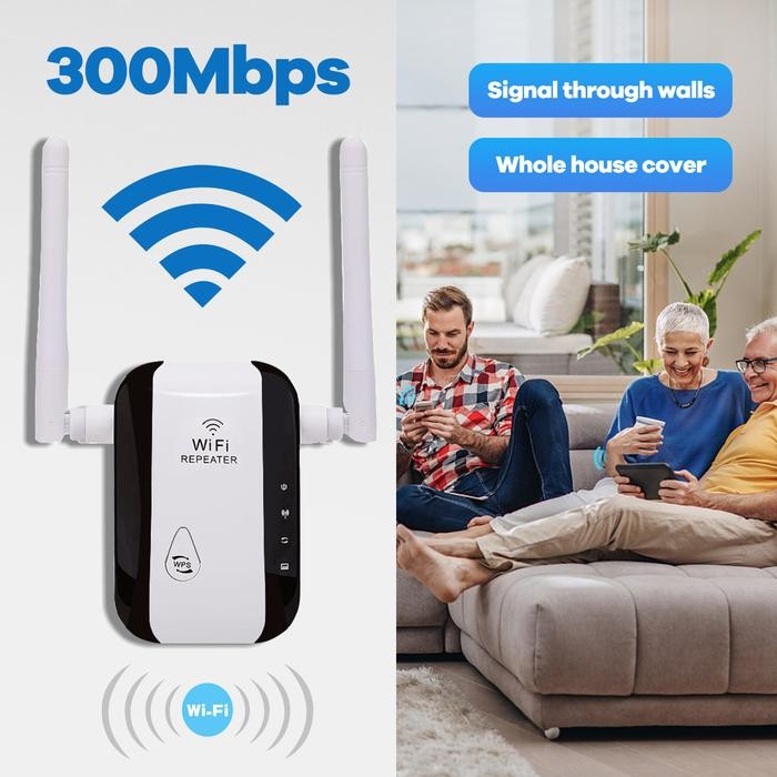 Mini Portable WiFi Repeater 300 1200Mbps Wifi Range Extender Router - Antena, 1200Mbps