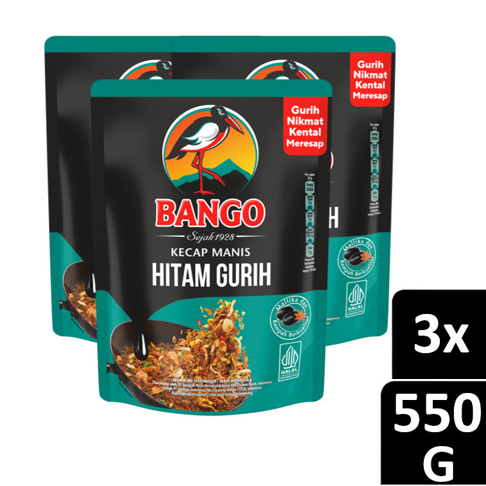 

BANGO HITAM GURIH 550G | KECAP MANIS HITAM GURIH TRIPLEPACK