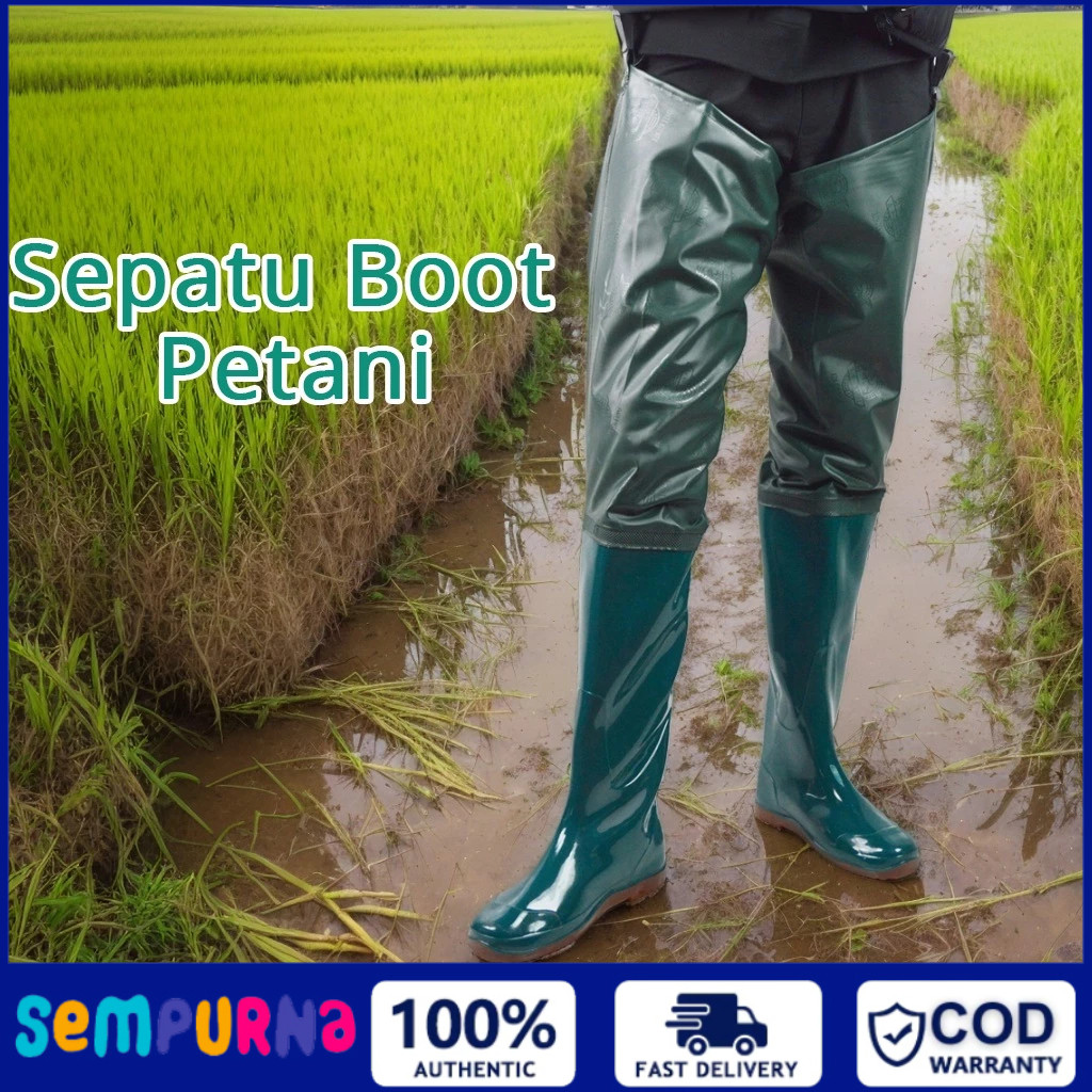 COD SEPATU BOOT PETANI SAWAH PANJANG TANI TERNAK MULTIFUNGSI/Sepatu Boots Wanita Pria Celana Sawah P