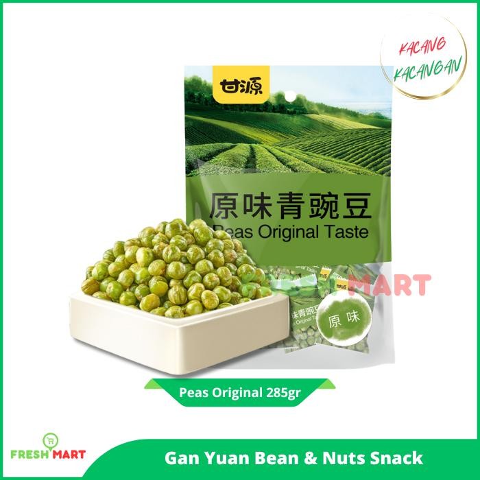 

Gan Yuan Cemilan Kacang rasa Crab Roe Flavour Beans Peas Original Sunflower Seed Halal 285gr - Peas Ori 285g