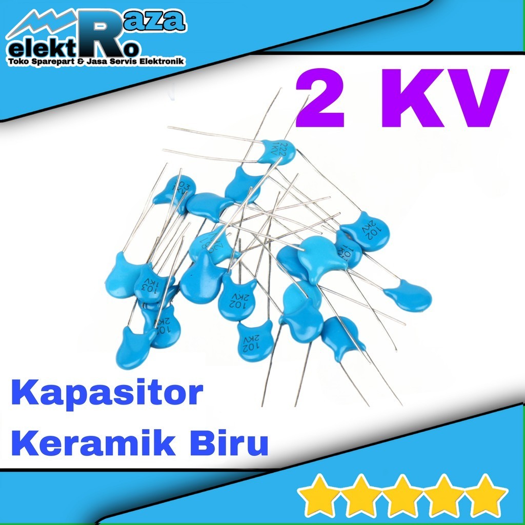Kapasitor Keramik Biru 2KV 102 103 681 Ceramic Capasitor 2 KV 1nf 10nf 680pf