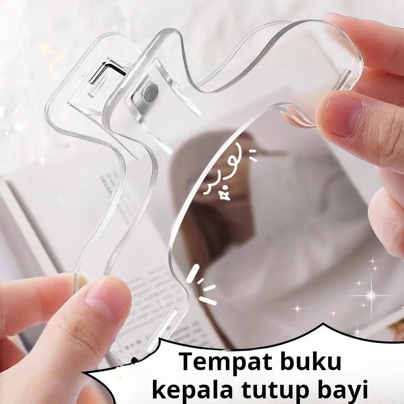 

Penutup buku harta karun alat tulis Jepang klip buku gaya ins desain ceruk klip catatan praktis yang transparan dan masuk akal untuk pelajar